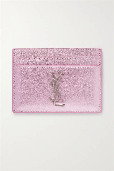 ysl pink card holder metallic|ysl pink metallic card holder.